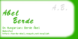 abel berde business card